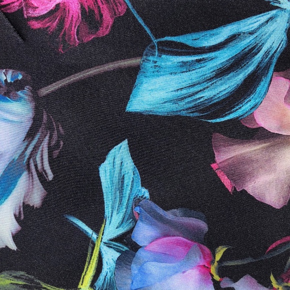 TED BAKER London Dabah Pencil skirt women size 2 US Small 4-6 Dark Floral Print - Picture 12 of 16